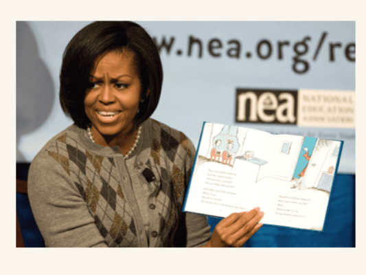 Michelle Obama joined the Read Across America